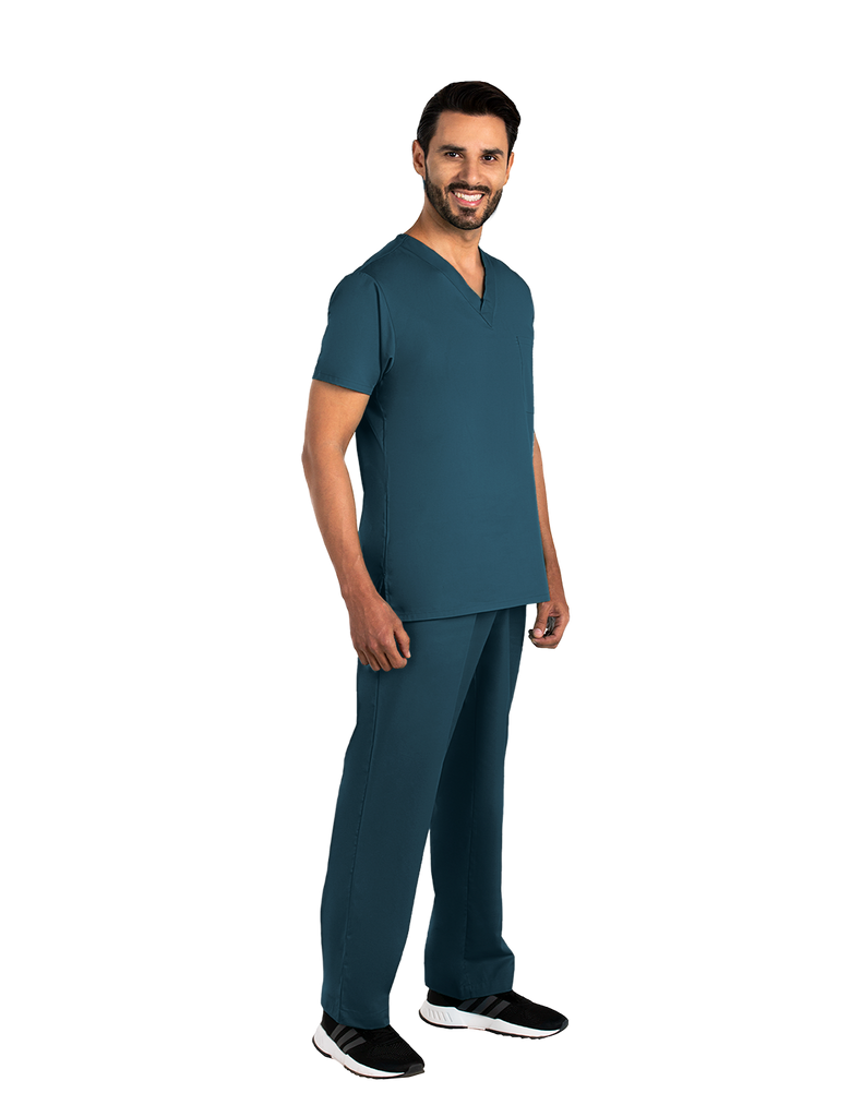 Life Threads Scrubs Men's Classic Top Caribbean Blue | scrub-supply.com