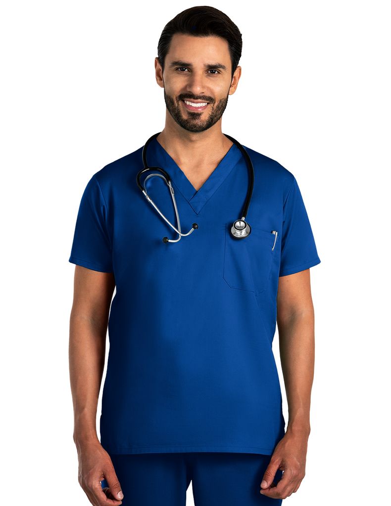 Life Threads Scrubs Men's Classic Top Royal Blue | scrub-supply.com