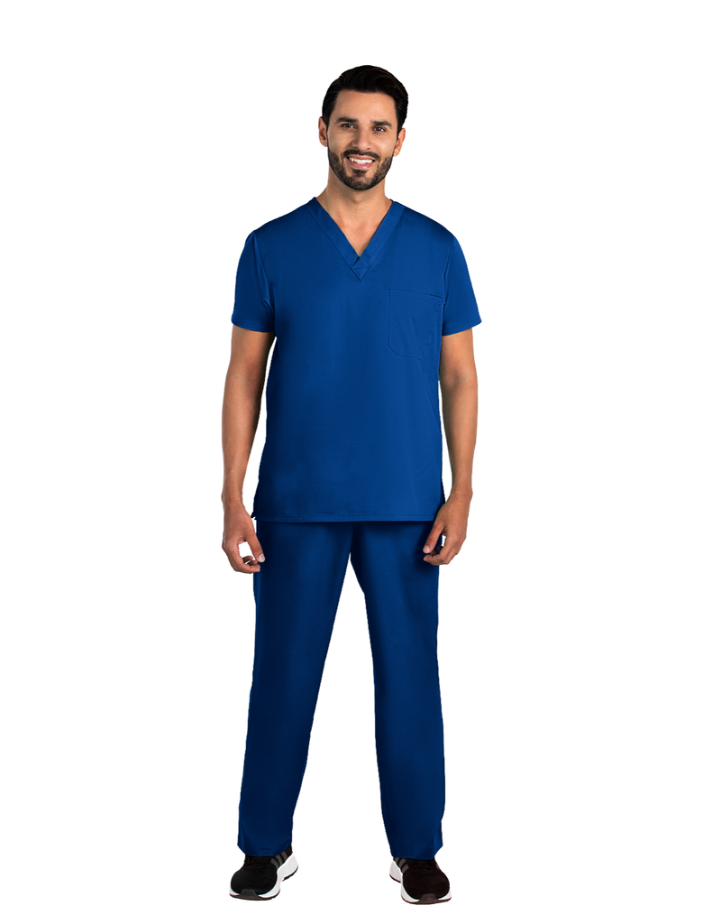 Life Threads Scrubs Men's Classic Top Royal Blue | scrub-supply.com