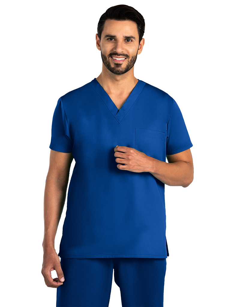 Life Threads Scrubs Men's Classic Top Royal Blue | scrub-supply.com