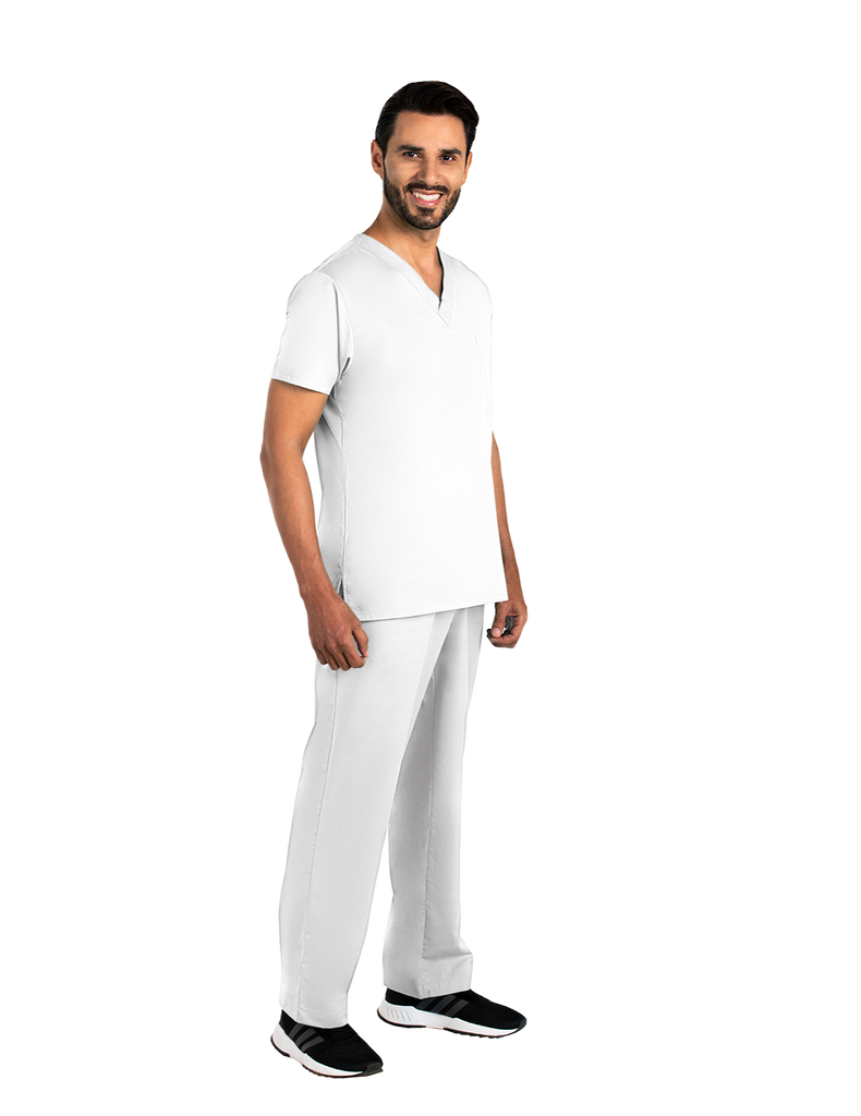 Life Threads Scrubs Men's Classic Top White | scrub-supply.com