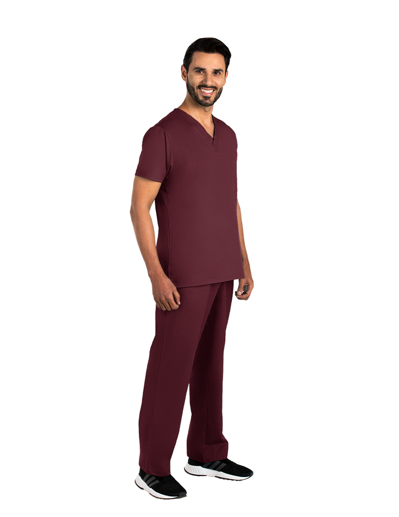 Life Threads Scrubs Men's Classic Top Wine | scrub-supply.com