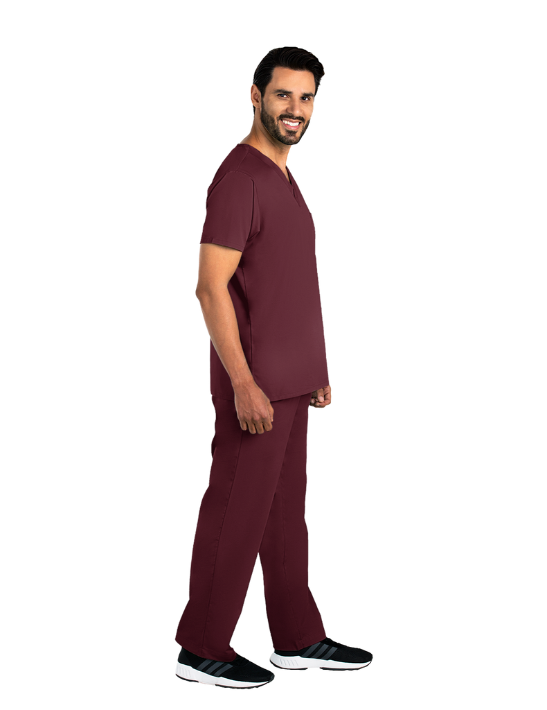 Life Threads Scrubs Men's Classic Top Wine | scrub-supply.com