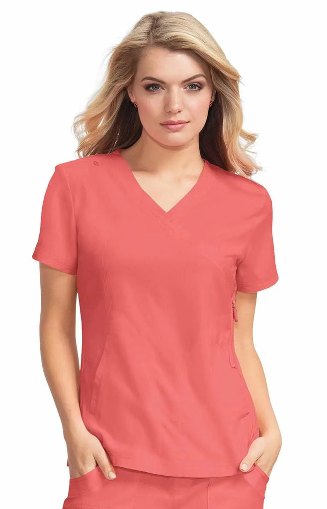 Koi Scrubs Philosophy Top Coral | scrub-supply.com