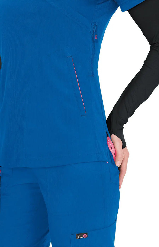 Koi Scrubs Philosophy Top Royal Blue | scrub-supply.com