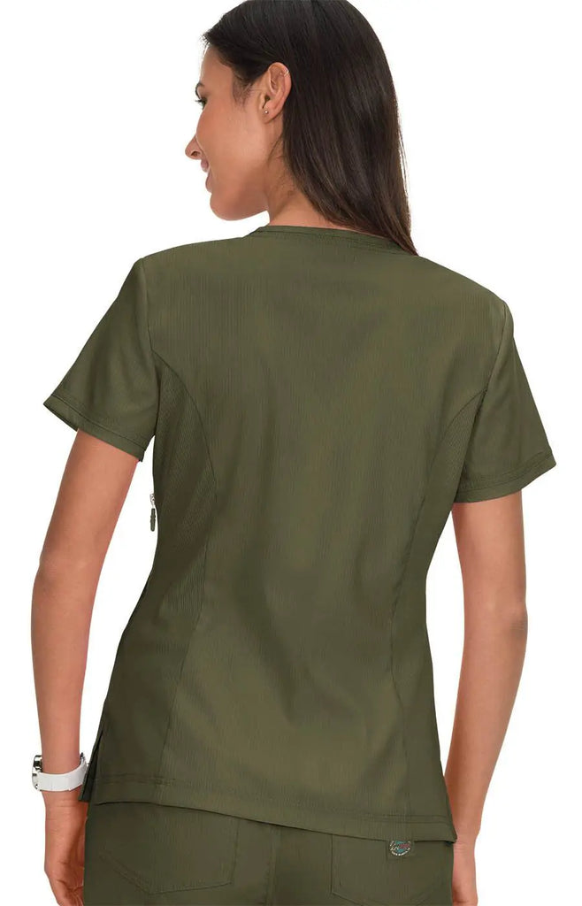 Koi Scrubs Philosophy Top Olive Green | scrub-supply.com