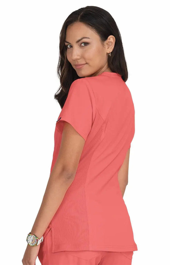 Koi Scrubs Serenity Top Coral | scrub-supply.com