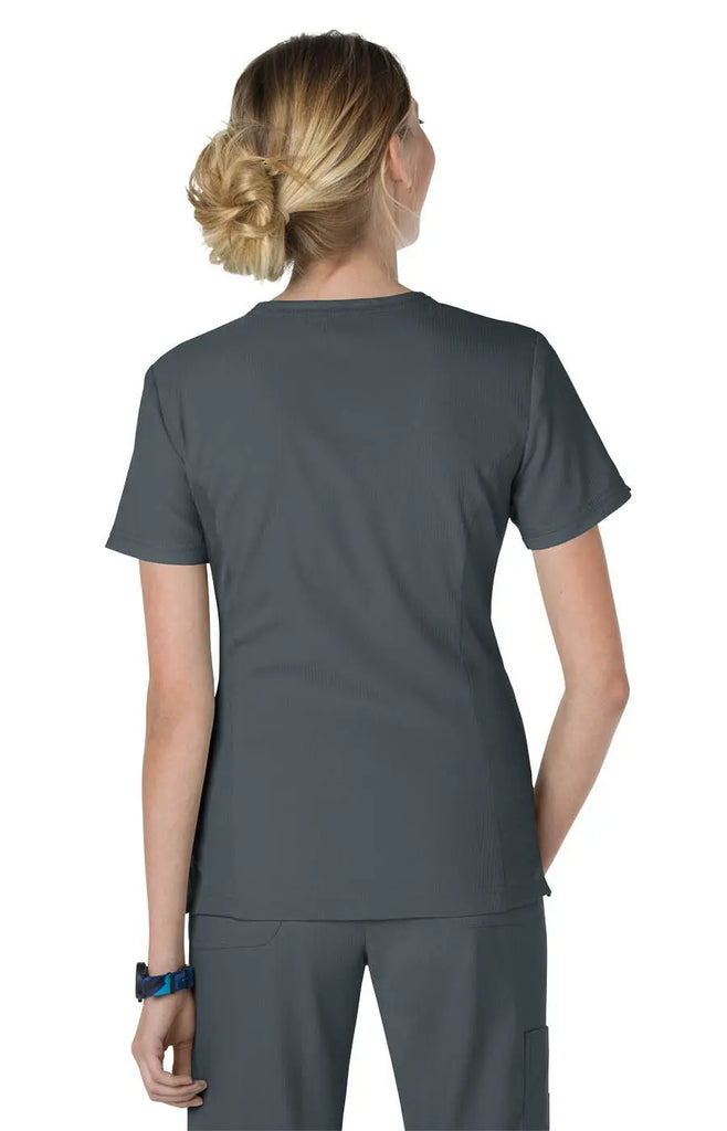 Koi Scrubs Serenity Top Charcoal | scrub-supply.com