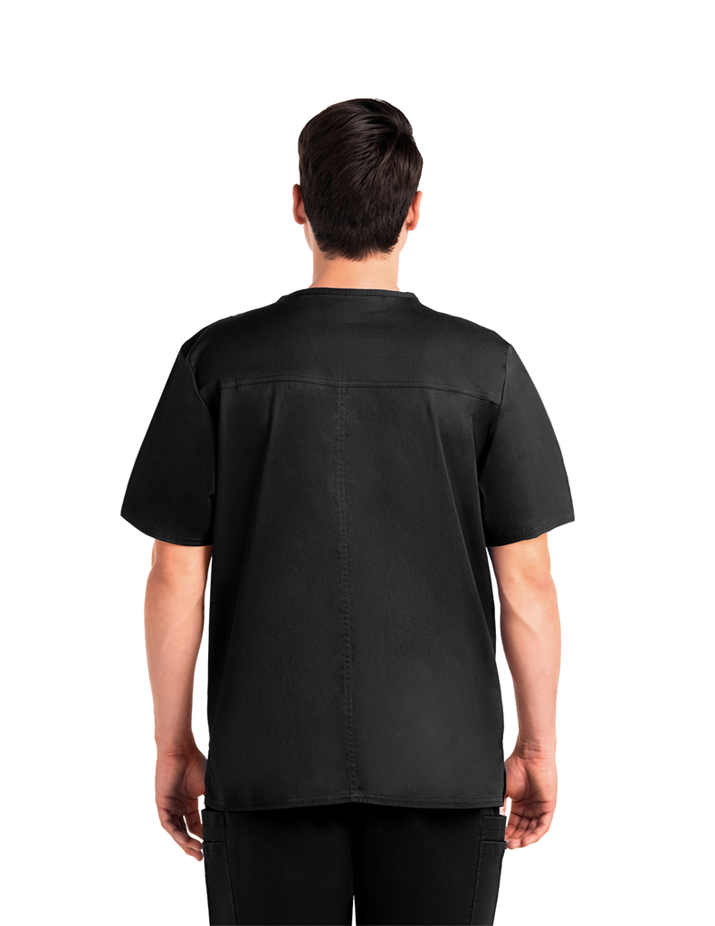 Life Threads Scrubs Men's Contego V-Neck Top Black | scrub-supply.com