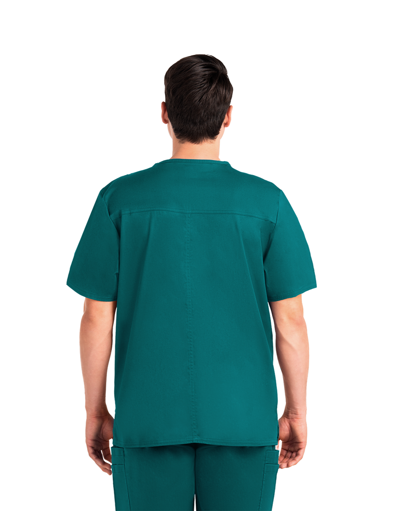 Life Threads Scrubs Men's Contego V-Neck Top Hunter Green | scrub-supply.com