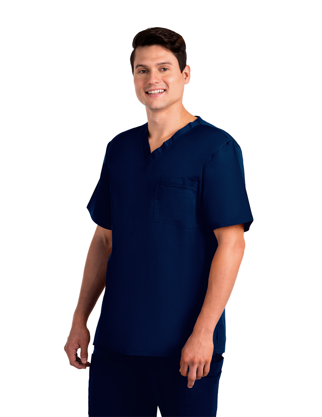 Life Threads Scrubs Men's Contego V-Neck Top Navy Blue | scrub-supply.com