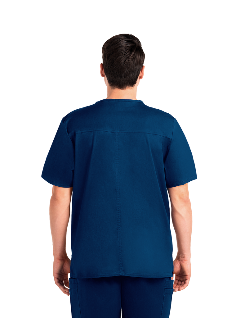 Life Threads Scrubs Men's Contego V-Neck Top Navy Blue | scrub-supply.com