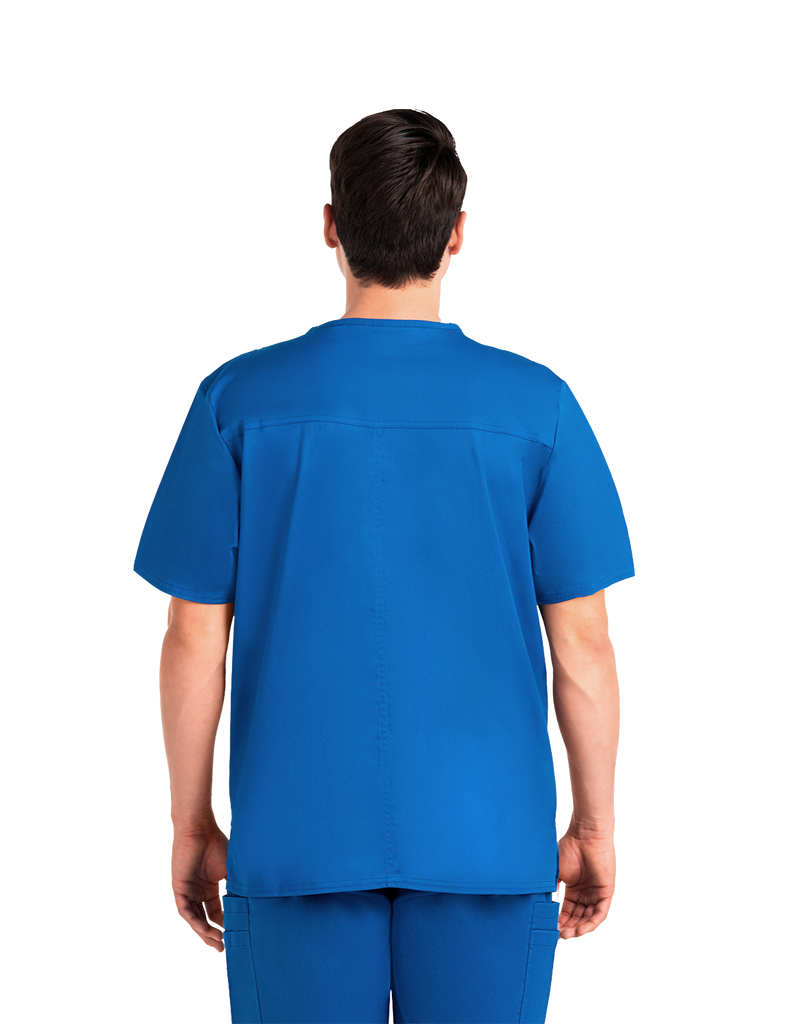 Life Threads Scrubs Men's Contego V-Neck Top Royal Blue | scrub-supply.com