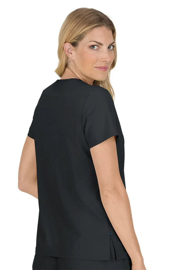 Koi Scrubs Becca Top Black | scrub-supply.com