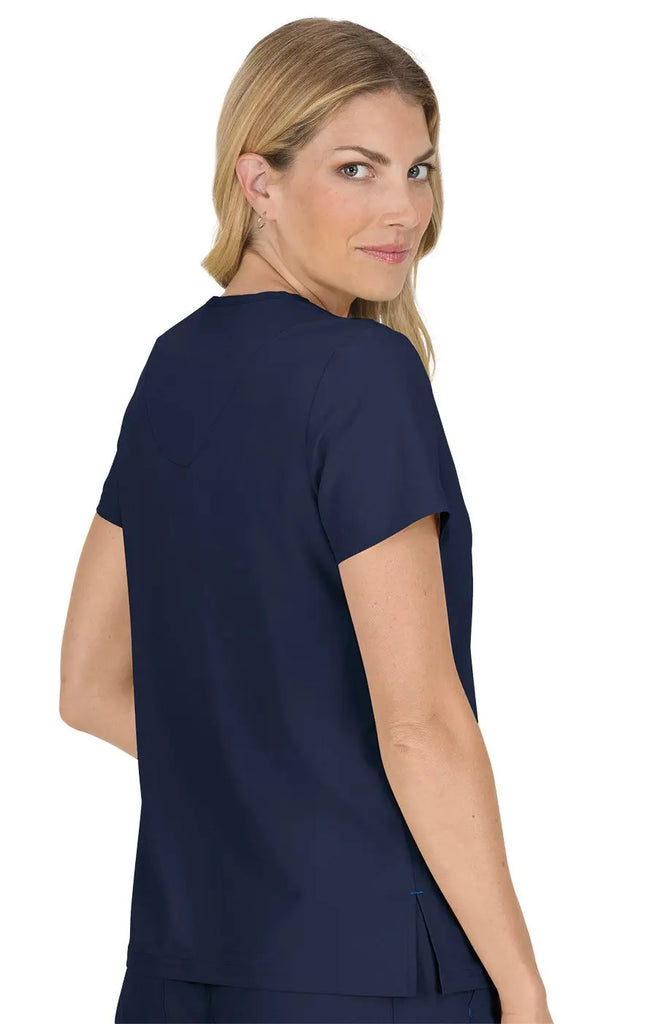 Koi Scrubs Becca Top Navy | scrub-supply.com