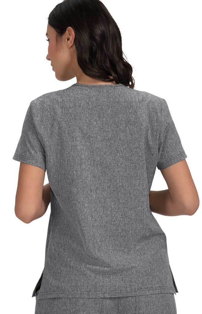 Koi Scrubs Becca Top Heather Grey | scrub-supply.com