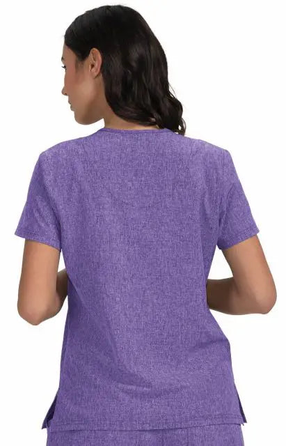 Koi Scrubs Becca Top Heather Wisteria | scrub-supply.com