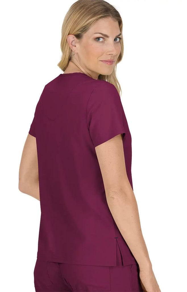 Koi Scrubs Becca Top Wine | scrub-supply.com