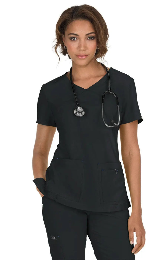 Koi Scrubs Katie Top Black | scrub-supply.com