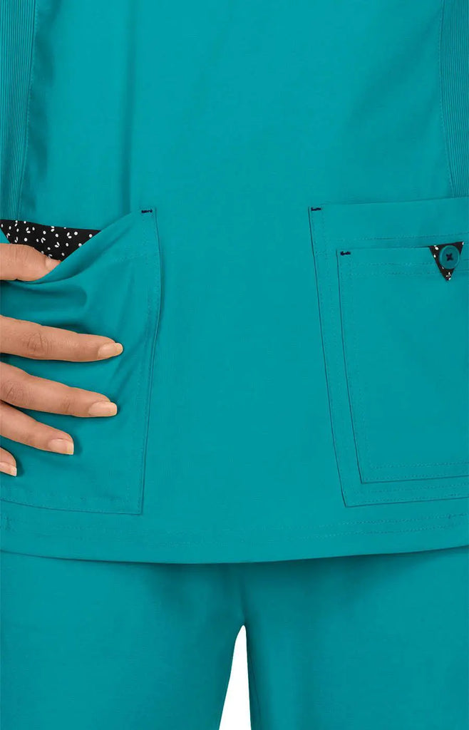 Koi Scrubs Katie Top Teal | scrub-supply.com