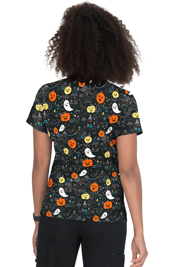 Koi Scrubs Women's Leslie Top Haunted Night | scrub-supply.com