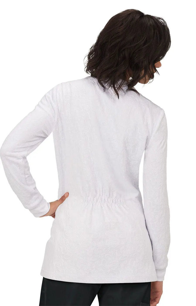 Koi Scrubs Claire Sweater White | scrub-supply.com