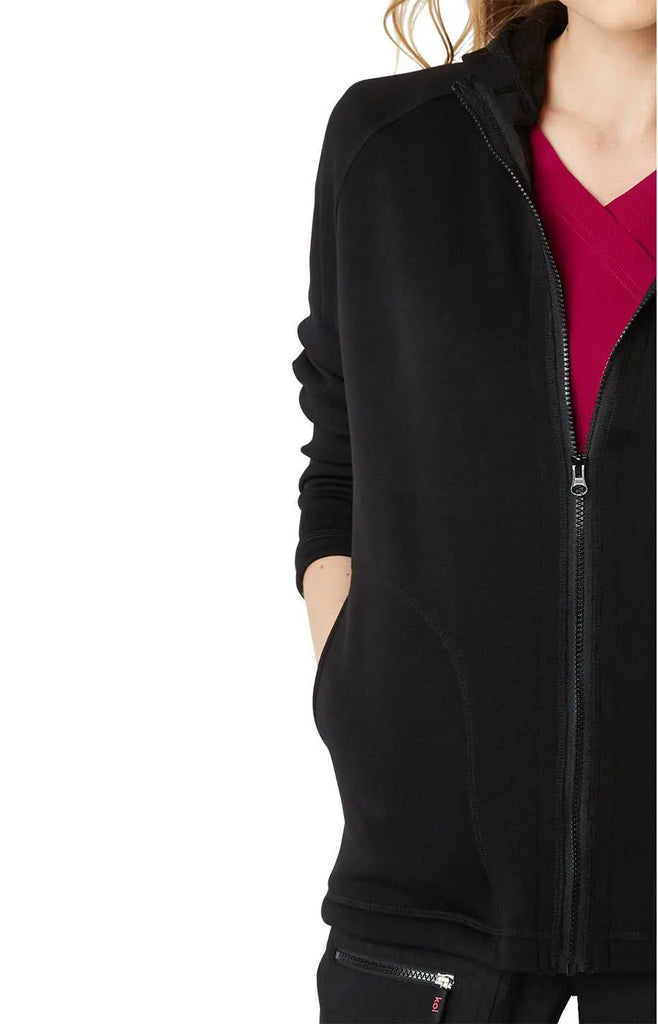 Koi Scrubs Freedom Jacket Black | scrub-supply.com