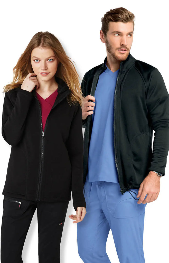 Koi Scrubs Freedom Jacket Black | scrub-supply.com