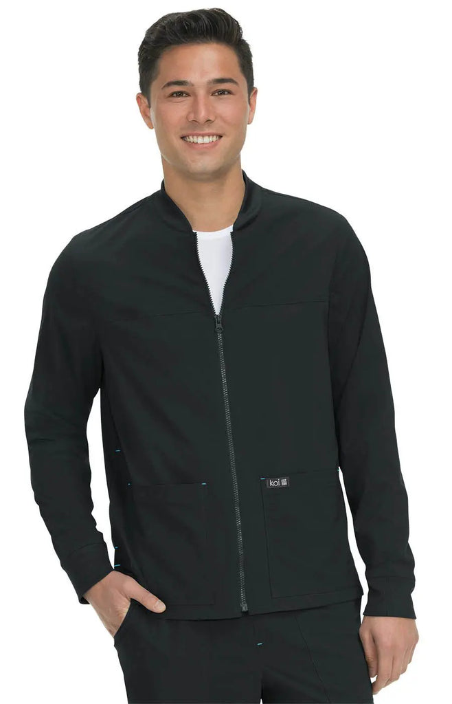 Koi Scrubs Hayden Jacket (Unisex) Black | scrub-supply.com