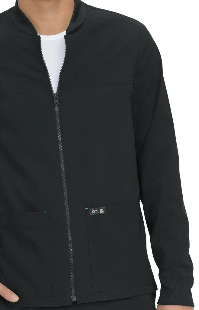 Koi Scrubs Hayden Jacket (Unisex) Black | scrub-supply.com