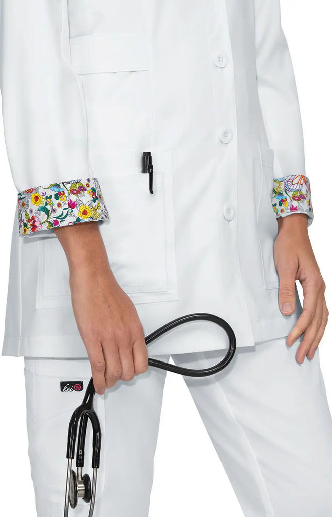 Koi Scrubs Janice Labcoat White | scrub-supply.com