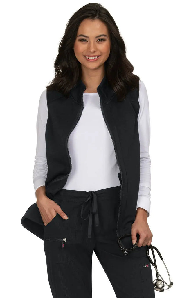 Koi Scrubs Fearless Vest Black | scrub-supply.com