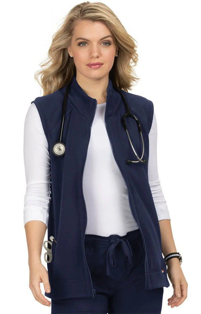 Koi Scrubs Fearless Vest Navy | scrub-supply.com