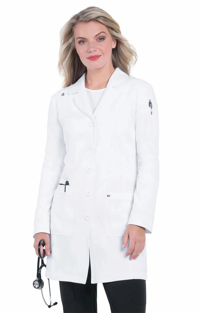 Koi Scrubs Women's Her Everyday Lab Coat White | scrub-supply.com