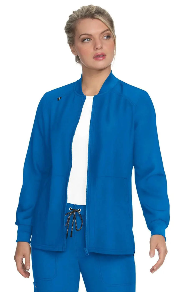 Koi Scrubs Always in Motion Jacket Royal Blue | scrub-supply.com