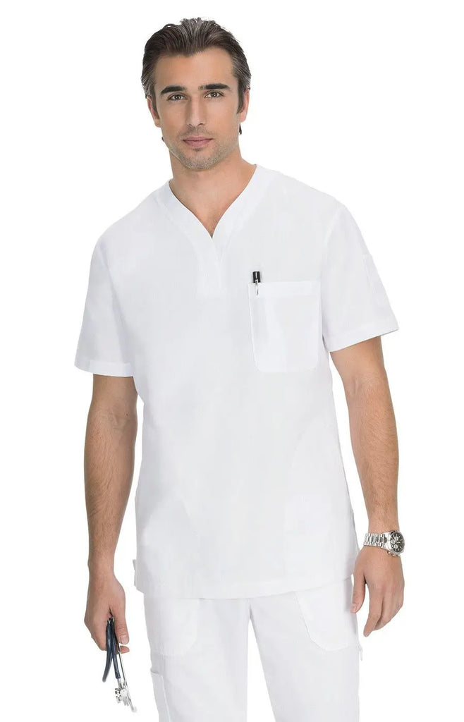 Koi Scrubs Jason Top White | scrub-supply.com