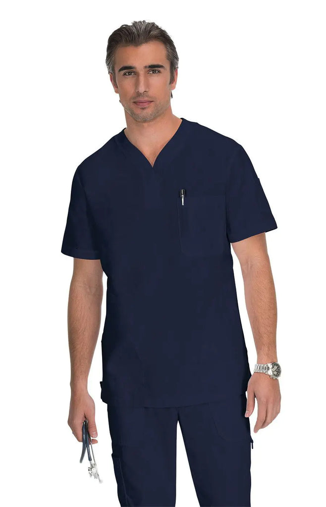 Koi Scrubs Jason Top Navy | scrub-supply.com