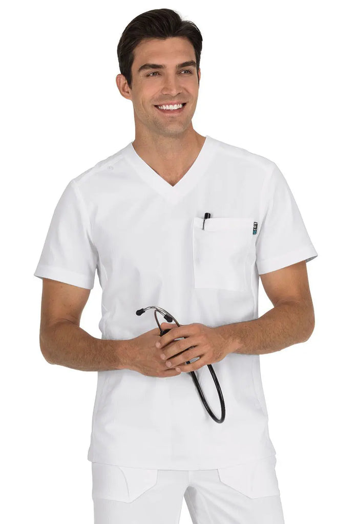 Koi Scrubs Force Top White | scrub-supply.com