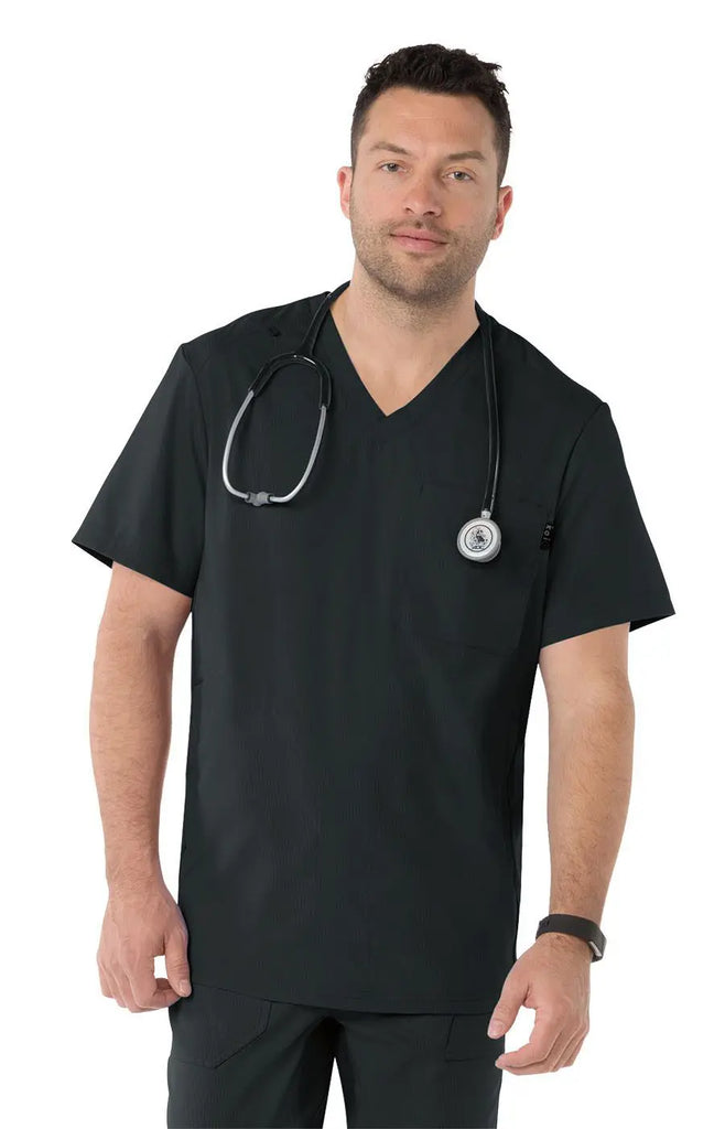 Koi Scrubs Force Top Black | scrub-supply.com