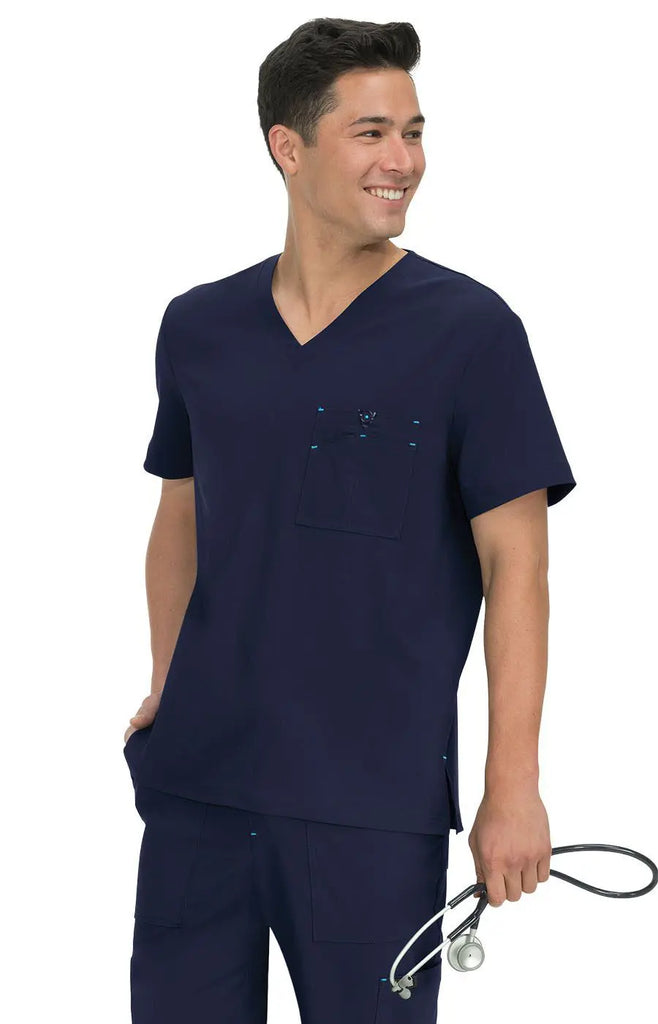 Koi Scrubs Bryan Top Navy | scrub-supply.com