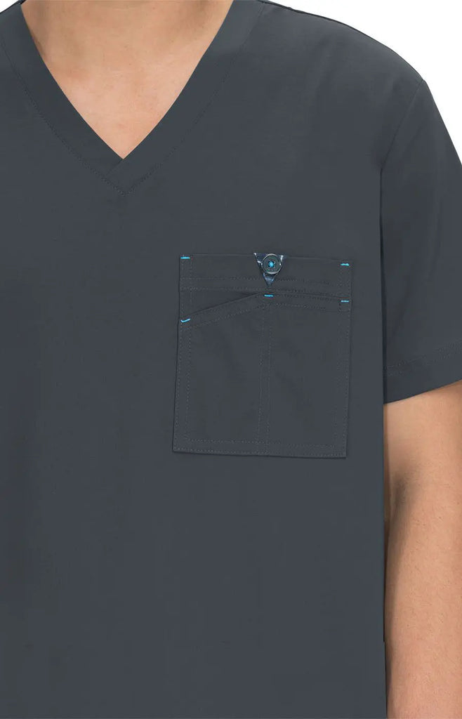 Koi Scrubs Bryan Top Charcoal | scrub-supply.com