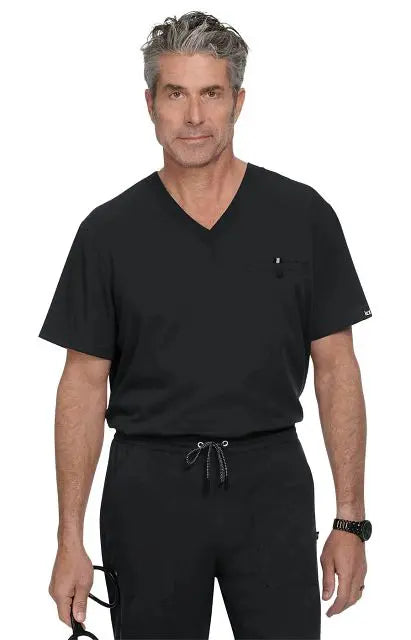 Koi Scrubs On Call Top Black | scrub-supply.com