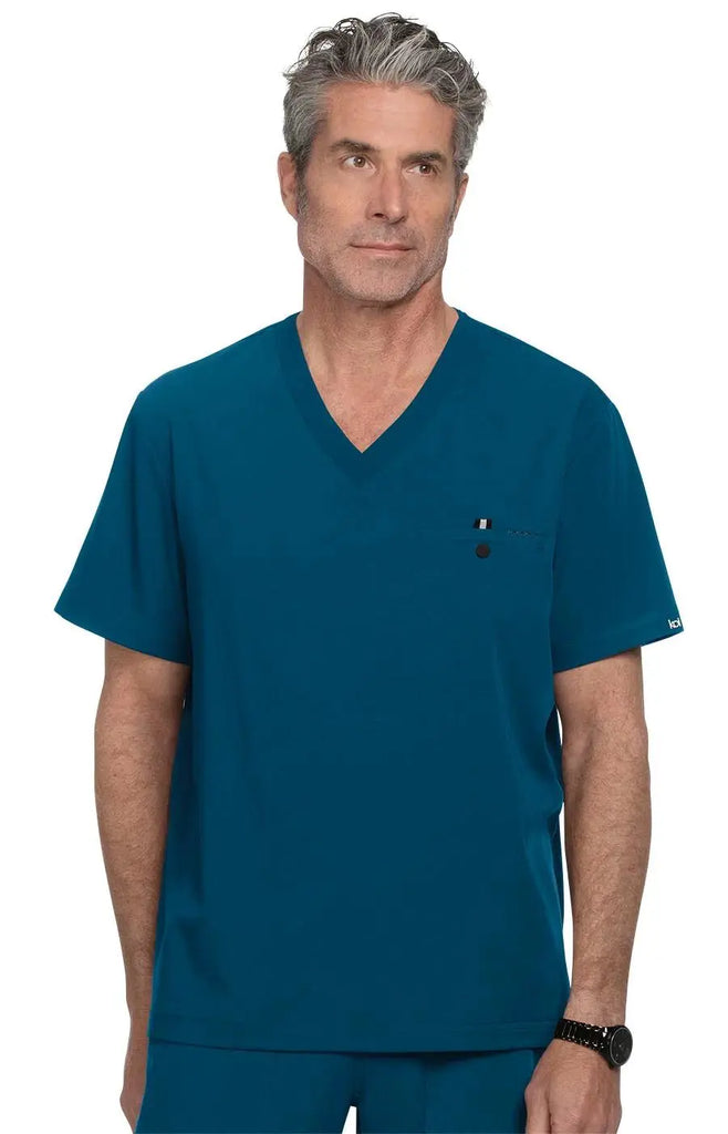 Koi Scrubs On Call Top Caribbean Blue | scrub-supply.com