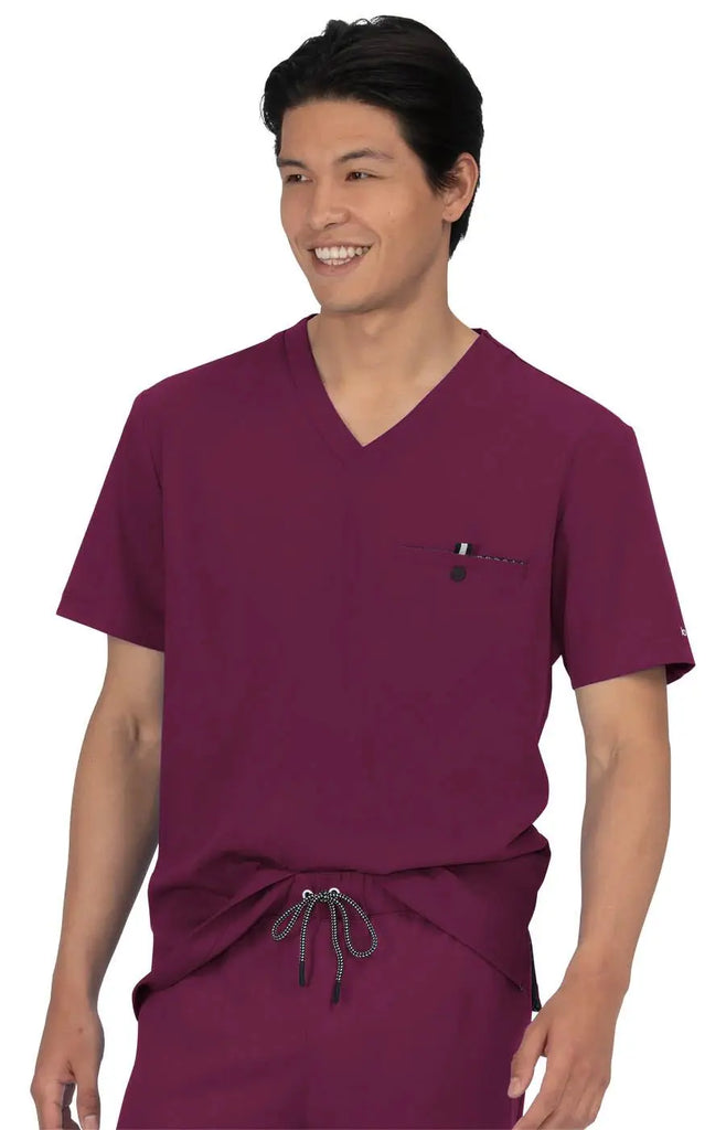 Koi Scrubs On Call Top Wine | scrub-supply.com