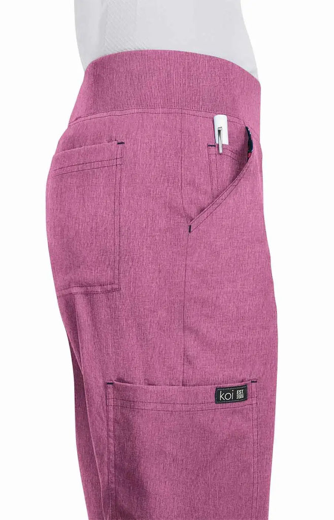 Koi Scrubs Laurie Pant Heather Azalea Pink | scrub-supply.com