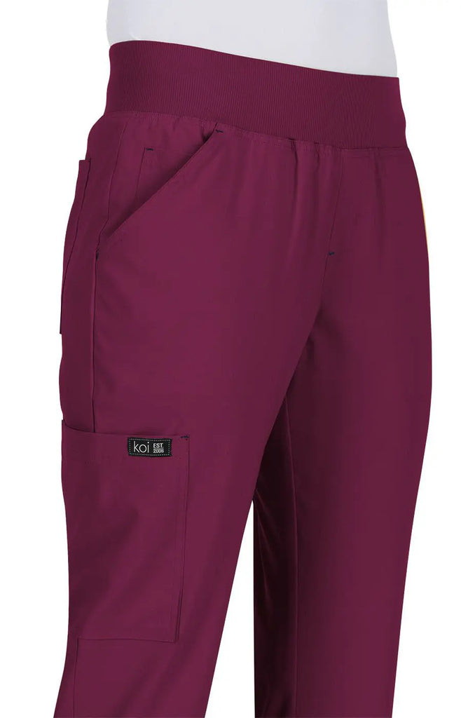 Koi Scrubs Laurie Pant Wine | scrub-supply.com