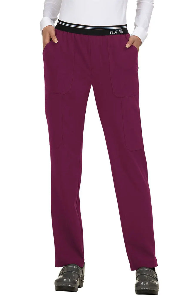 Koi Scrubs On The Run Scrub Pant Wine | scrub-supply.com