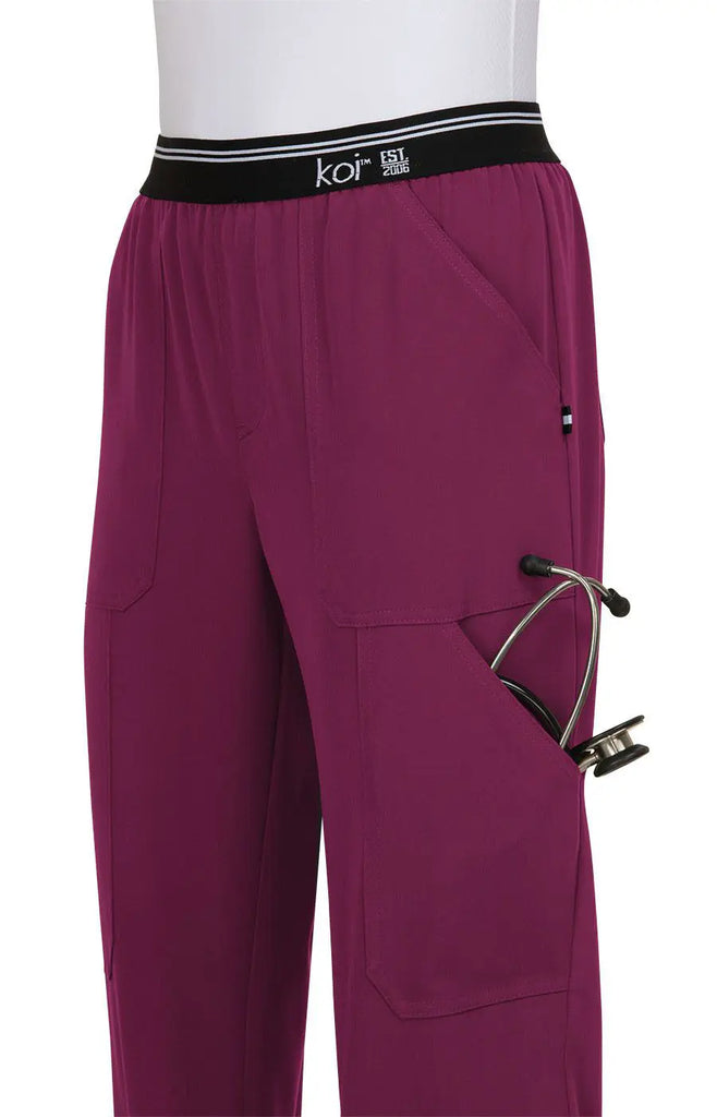 Koi Scrubs On The Run Scrub Pant Wine | scrub-supply.com