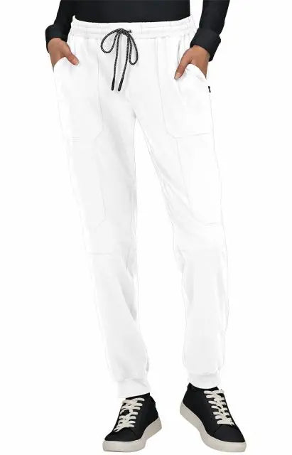 Koi Scrubs Good Vibe Jogger Pant White | scrub-supply.com