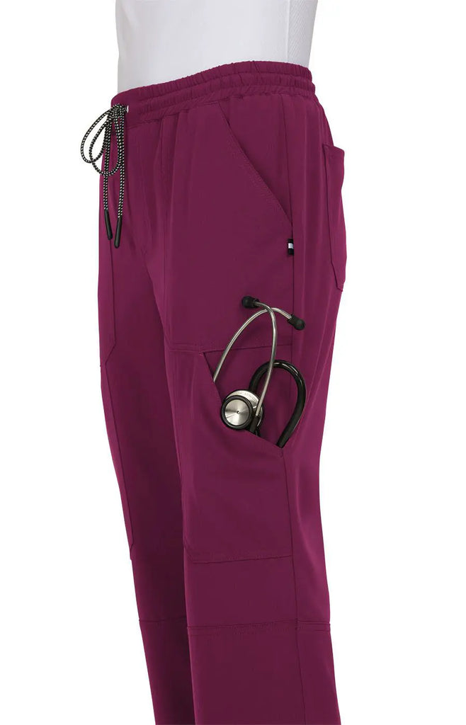 Koi Scrubs Good Vibe Jogger Pant Wine | scrub-supply.com